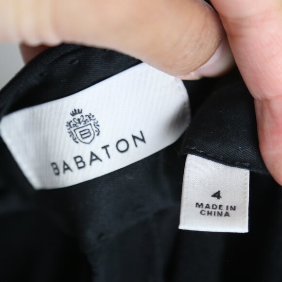 Aritzia Babaton Refined Cargo High-waisted Crepe Black Pants Size 4 - Picture 5 of 8